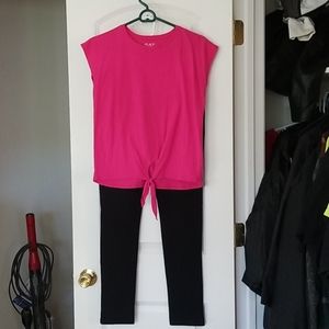 2 piece outfit Jeggings, Tie front top